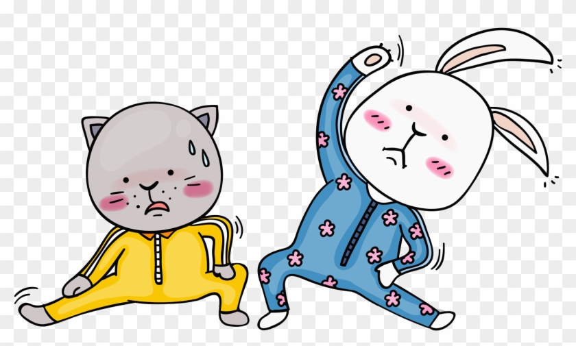 Physical Stretching Warming Up - Cartoon Animal Exercise Png Clipart