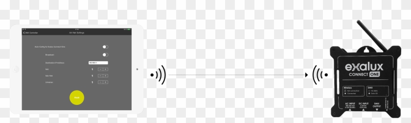 Dmx Connect Can Be Used With The Exalux Connect-one - Line Art Clipart #5811247