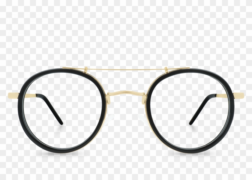 Stark Black Polette Glasses Front View - Metal Clipart #5811570