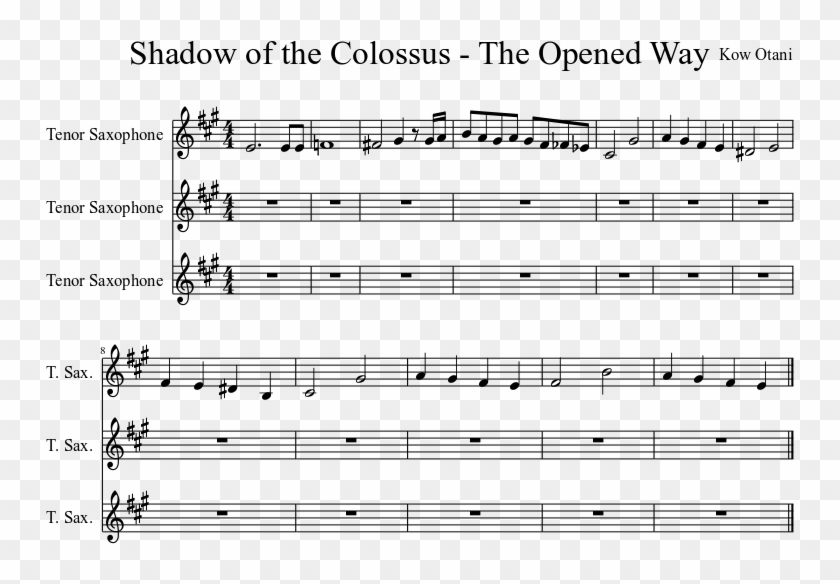 Shadow Of The Colossus - Shadow Of The Colossus Sheet Music Clipart #5811604