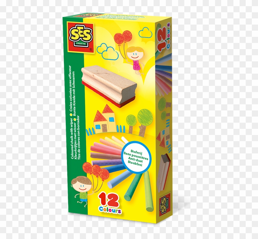 Coloured Chalk With Wiper - Ses Creative Clipart #5812399