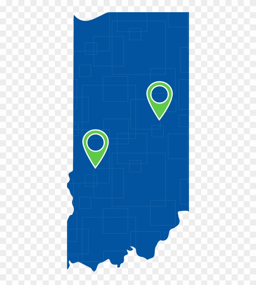 Indiana Map V2 - Graphic Design Clipart