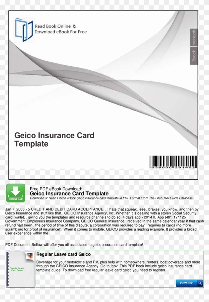 Large Size Of Geico Insurance Card Template Software - Fillable In Car Insurance Card Template Free