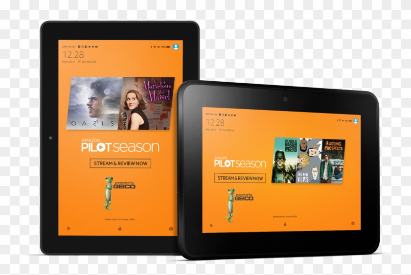 Each Of The Show Titles Are Also Featured In Rotation - Tablet Computer Clipart