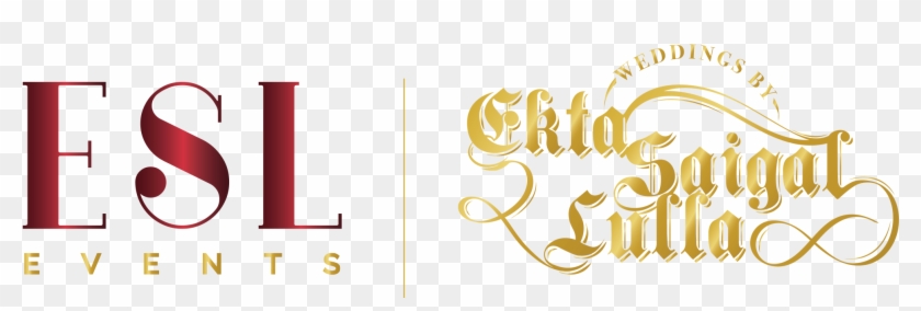 Weddings By Ekta Saigal Lulla & Esl Events Logo - Calligraphy Clipart #5813836