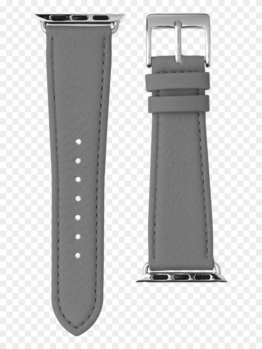 Nappa Leather Watch Band In Dark Grey For The Apple - Strap Clipart