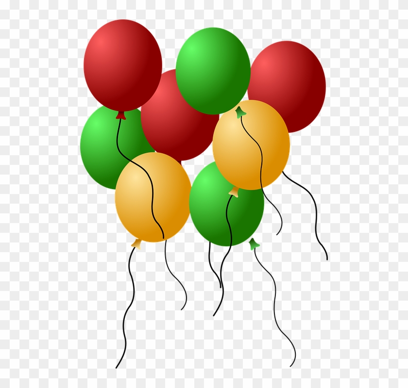 Balloons Group Helium Colorful Isolated Air Bunch - Balon Ultah Png Clipart #5816242
