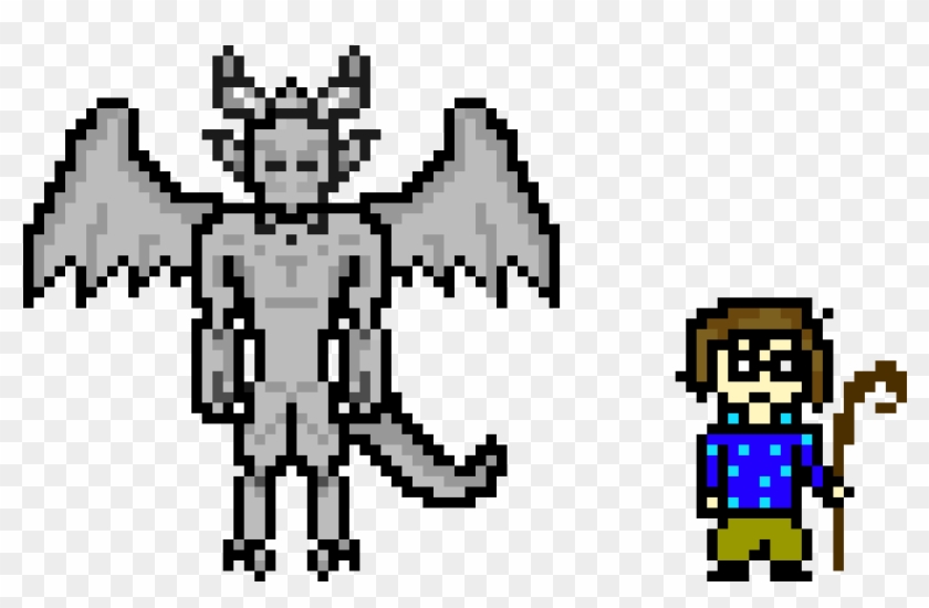 Genes The Gargoyle And William - Pixel Gargoyle Clipart
