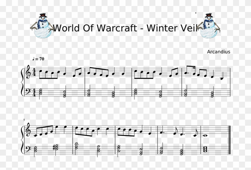 World Of Warcraft - Sheet Music Clipart