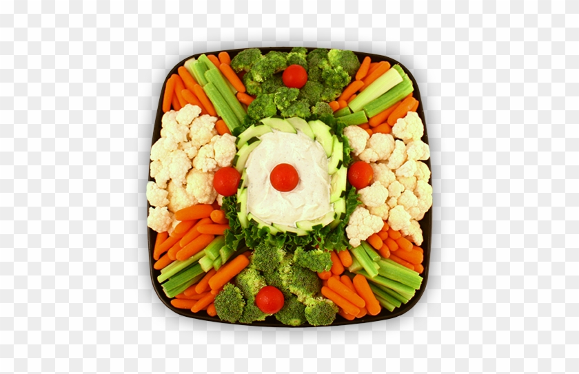 On A 14” Square Black Tray With Dome Approximate Weight - Veggie Platter Png Clipart #5817876