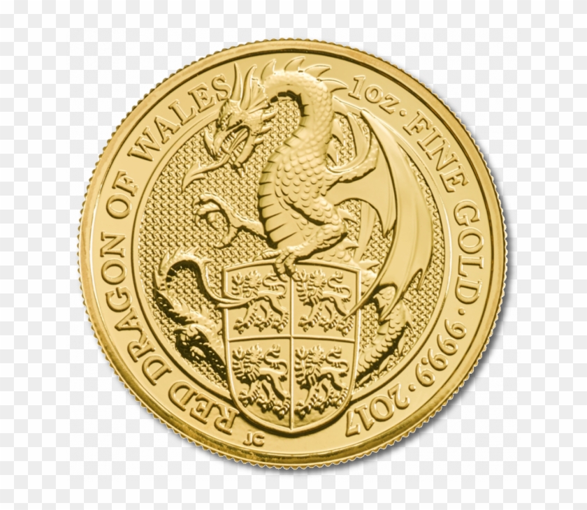 1 Oz Queen's Beasts Dragon - Queen's Beast Red Dragon Clipart #5818470