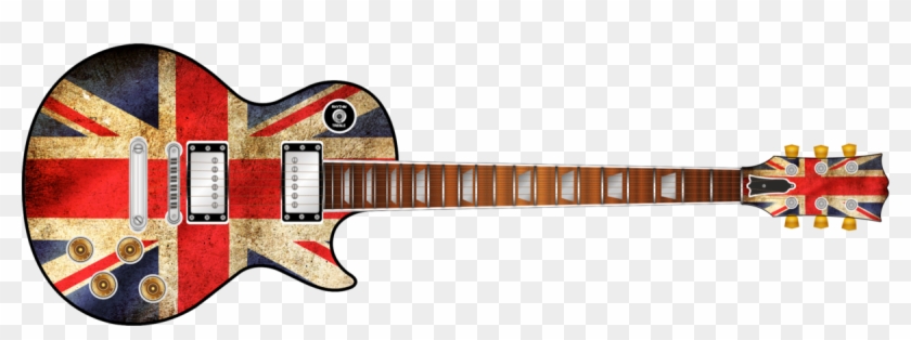 Union Jack Flag Guitar Png Clipart #5818684