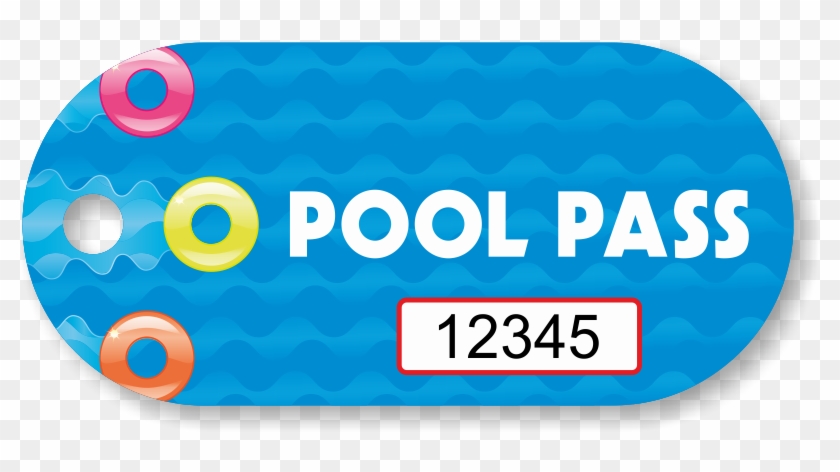 Pool Pass In Oblong Circle Shape, Swim Rings - Font Clipart