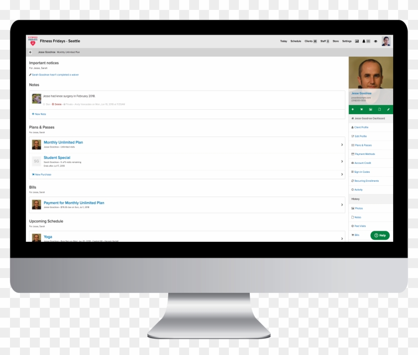 Desktop Client Profile Staff View Clipart