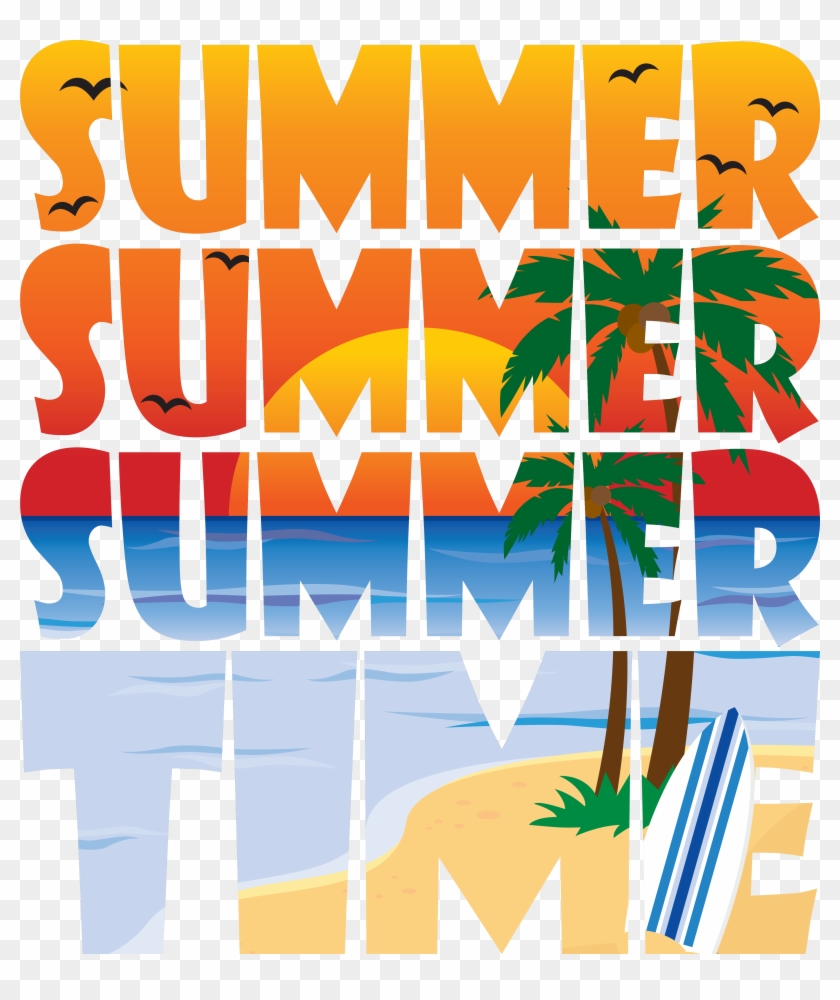 #summer #heatwave #sun #sea #surf #beach #hot #graphic - Poster Clipart #5820016