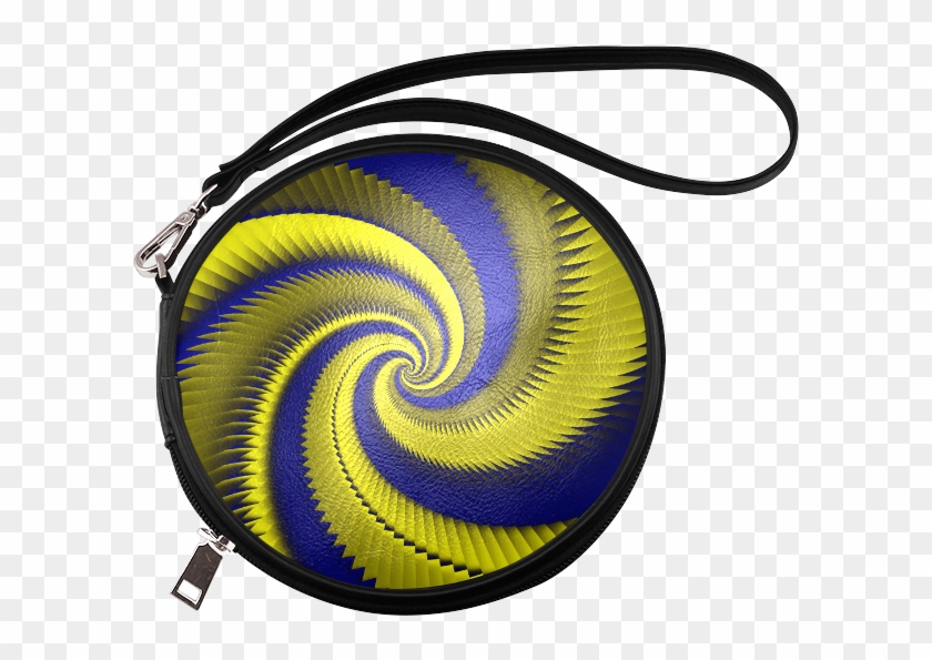 Blue Gold Dragon Scales Spiral Round Makeup Bag - Spiral Clipart #5820049