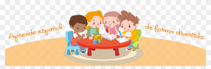 Spanish Family Group - 一起 学习 卡通 Clipart