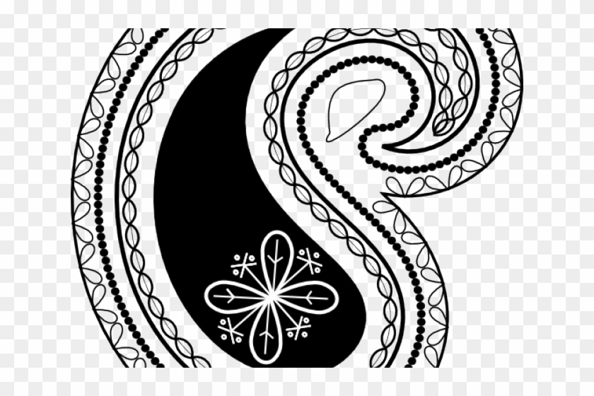 Original - Black And White Paisley Clip Art - Png Download #5820104