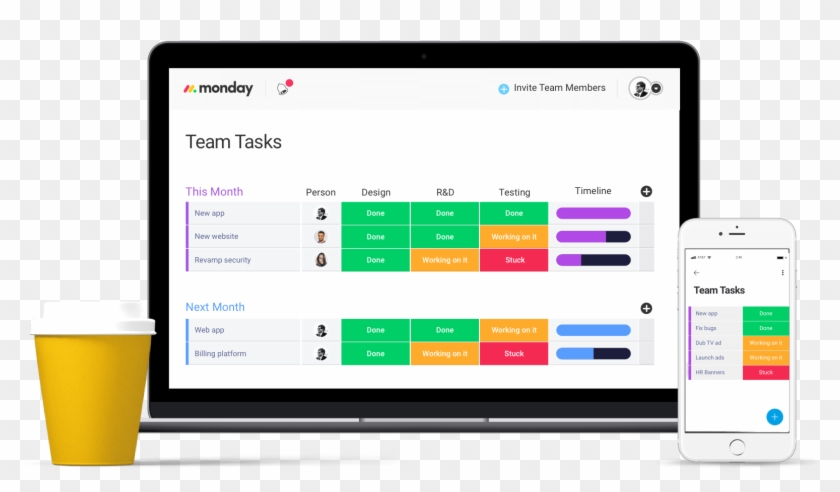 There Are Various Options To Visualize Your Work For - Monday Software Clipart #5820282