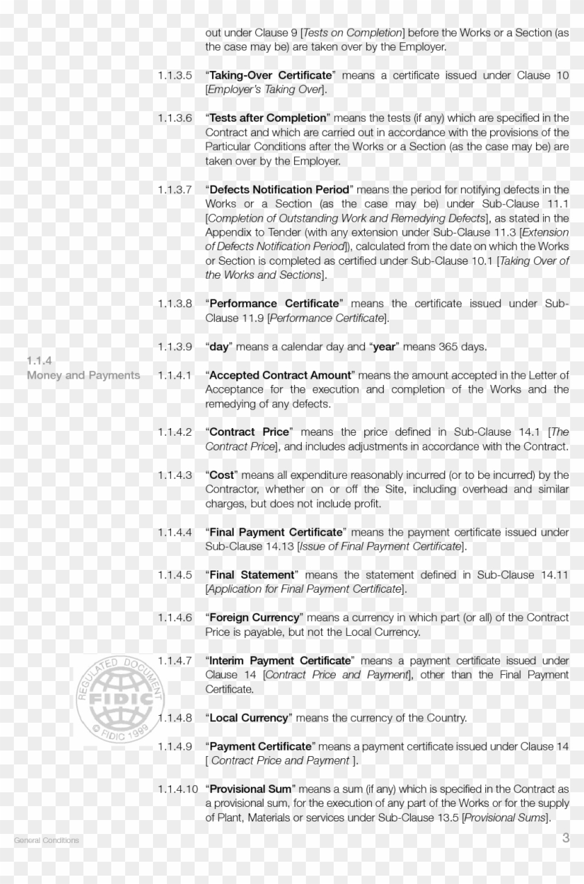 Construction Contract 1st Ed - Fidic Clipart