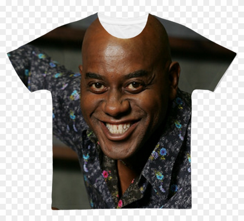 Ainsley Harriott ﻿classic Sublimation Adult T-shirt - Black Man Smile Meme Clipart