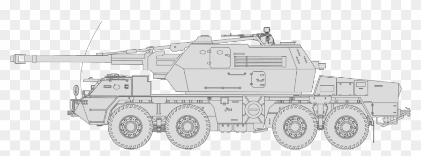 15cm Sfh T-25 Dana - Wheeled Self Propelled Howitzer Drawings Clipart #5821386