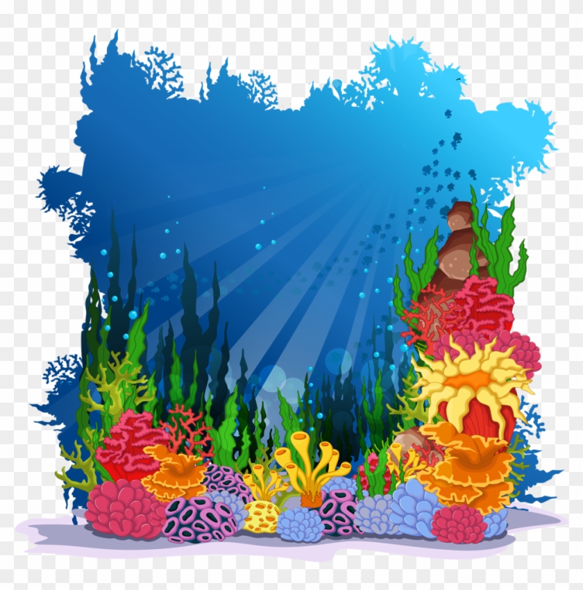 Svg Freeuse Library Png Cartoon World Beautiful - Cartoon Underwater Scenery Clipart