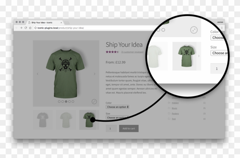 Enable Sliding Thumbnails With Woothumbs To Improve - Woocommerce Product Variations Clipart #5821917