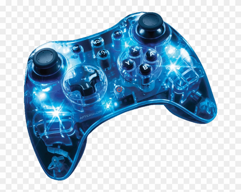 On Aime Pdp Manette Sans Fil Afterglow Pro Wii U Bleu - Wii U Pro Controller Lights Clipart #5822196