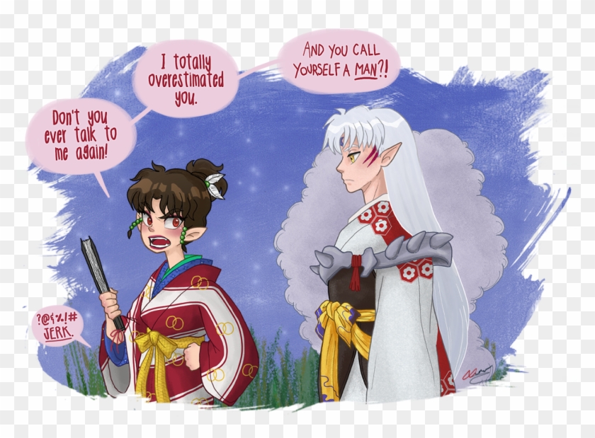 “i Was Rereading Inuyasha For The First Time In Years - Inuyasha Sesshomaru X Kagura Doujinshi Clipart #5822485