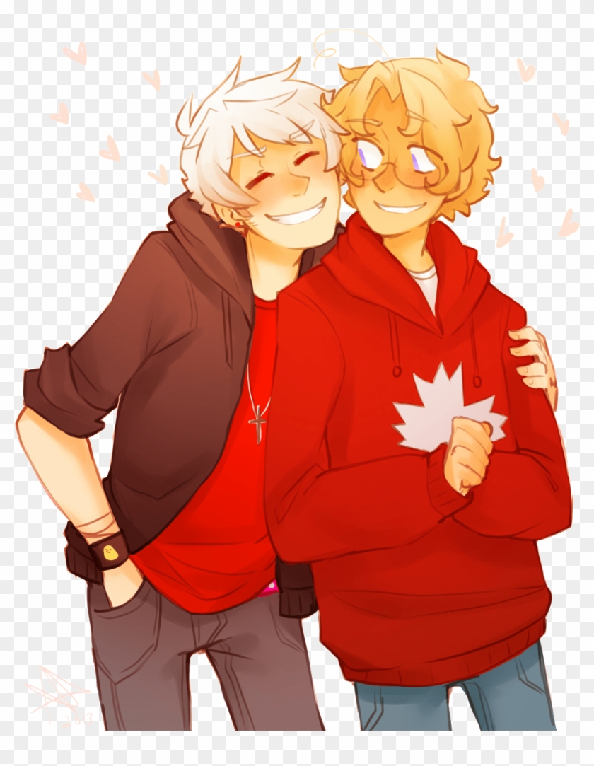 Hetalia Prussia And Canada - Hetalia Prucan Clipart