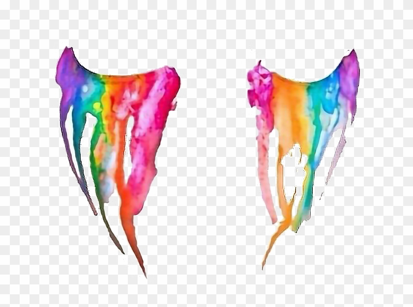 Tumblr Colorful Tears Makeup Freetoedit - Lágrimas De Arco Íris Png Clipart