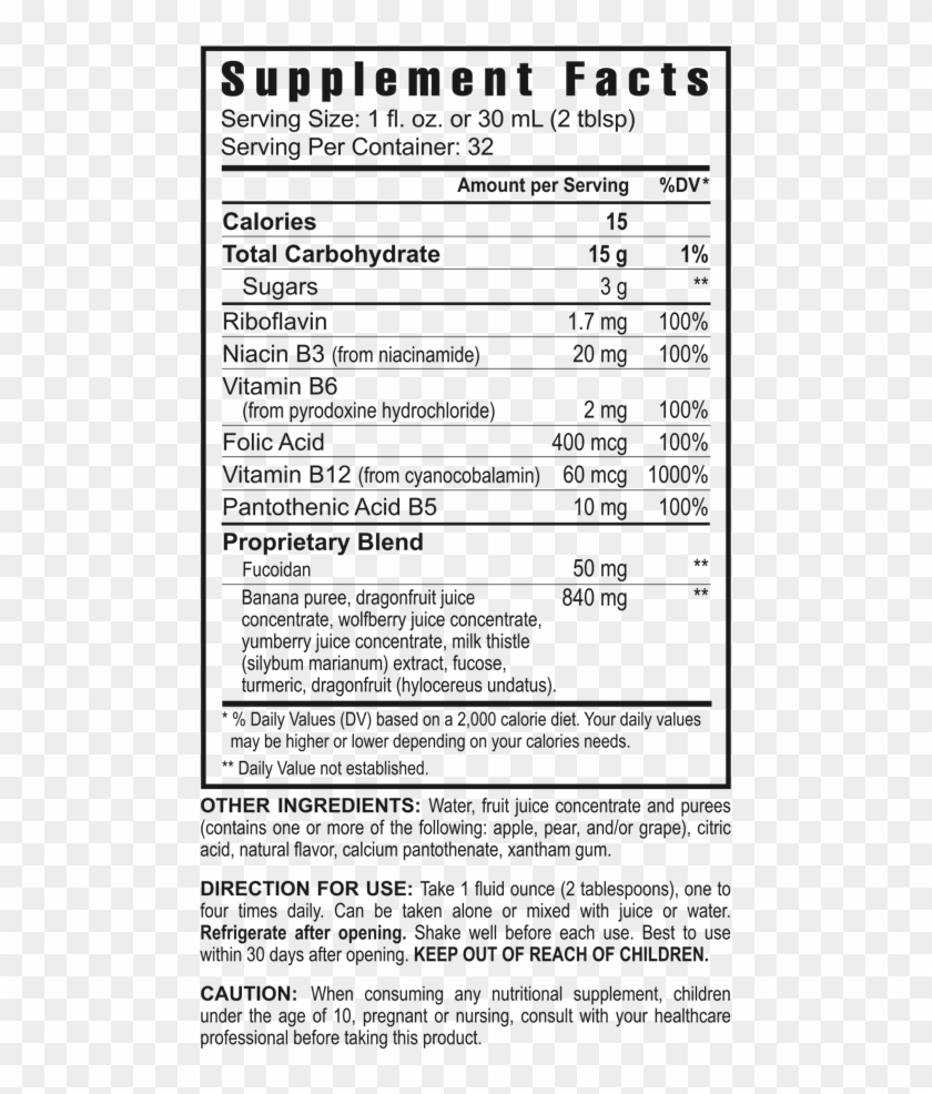 Supplement Facts For Zradical - Z Radical Youngevity Clipart #5823042