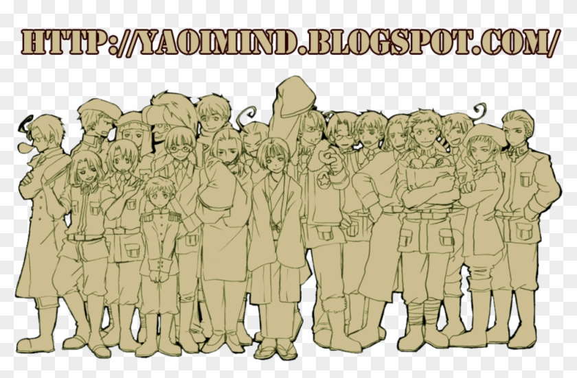 Hetalia The Whole Gang Photo 20080724 Axis - Cartoon Clipart