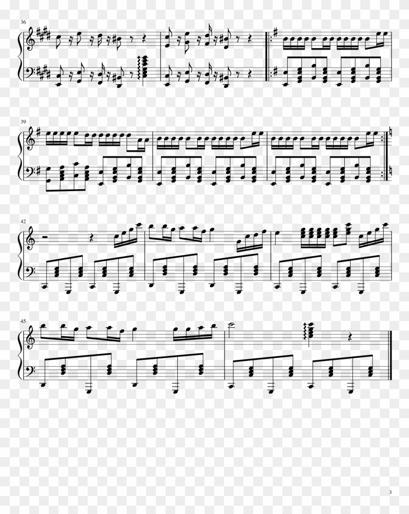 Meme Medley Sheet Music 3 Of 3 Pages - Meme Piano Sheet Music Clipart #5824393