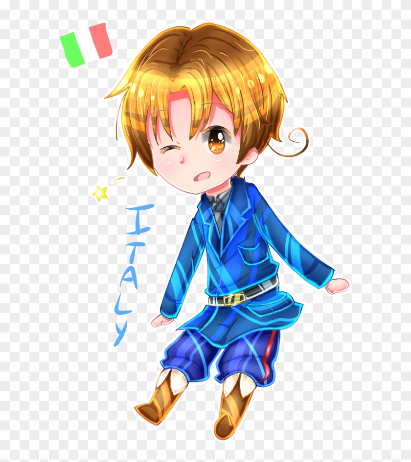 Chibi Italy Hetalia - Cartoon Clipart