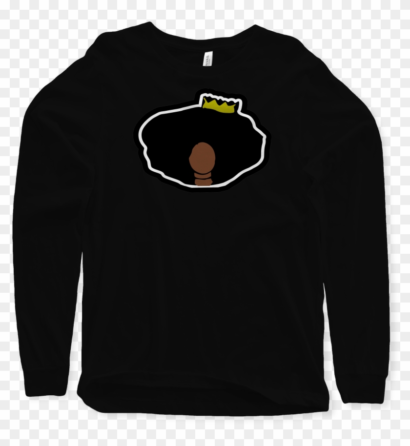 Image Of Black Queen Head - Long-sleeved T-shirt Clipart
