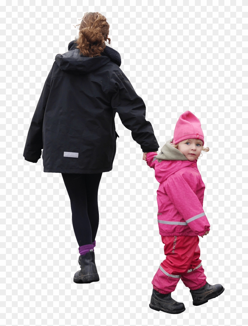 In The Rain - Cut Out People Winter Clipart