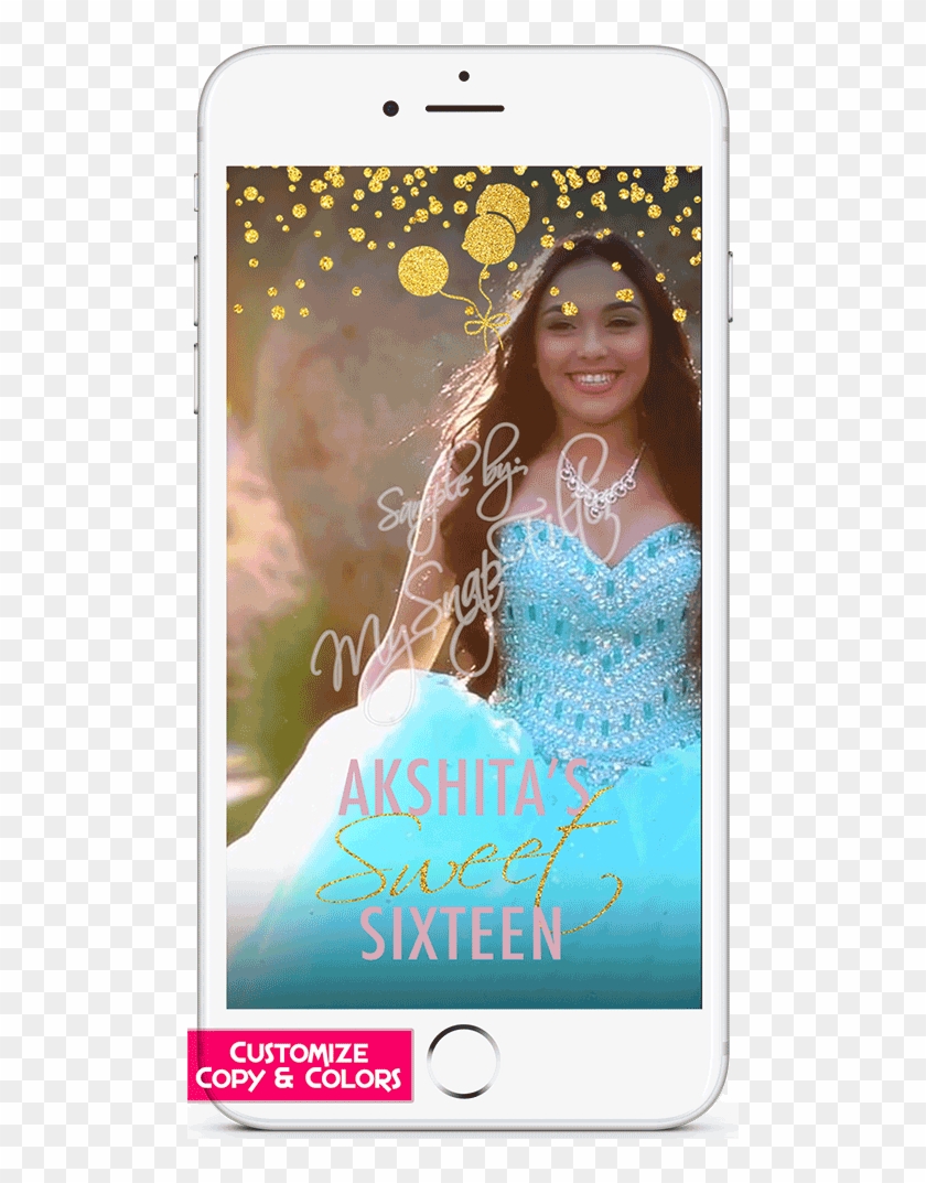 Birthday Sweet 16 Snapchat Geofilter - Iphone Clipart
