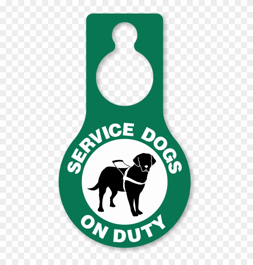 Zoom, Price, Buy - Service Dog On Duty Sign Clipart