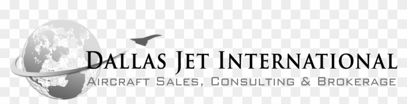 Dallas Jet International Logo Black & White Png File - Calligraphy Clipart #5827128