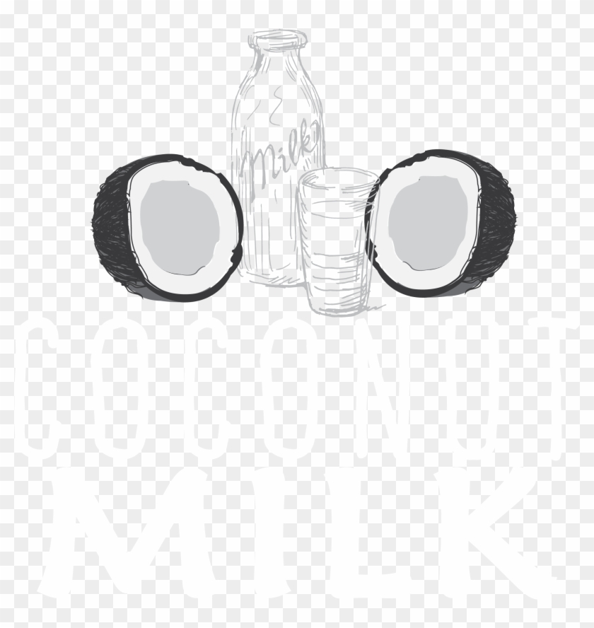 Coconut Milk - Glass Bottle Clipart #5828086