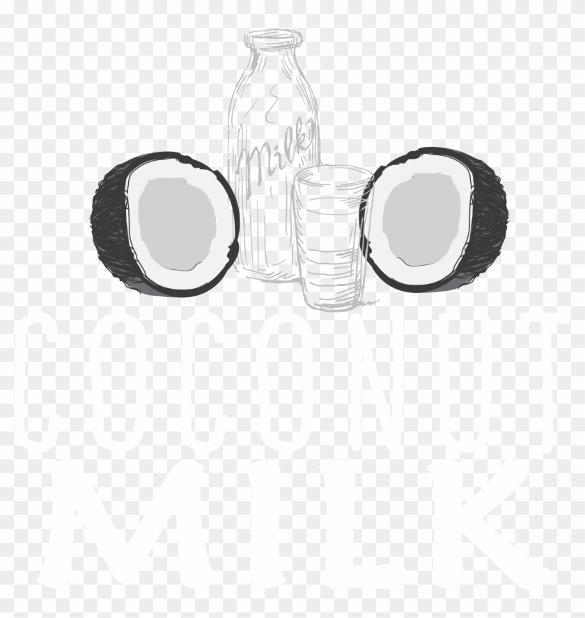 Coconut Milk - Glass Bottle Clipart