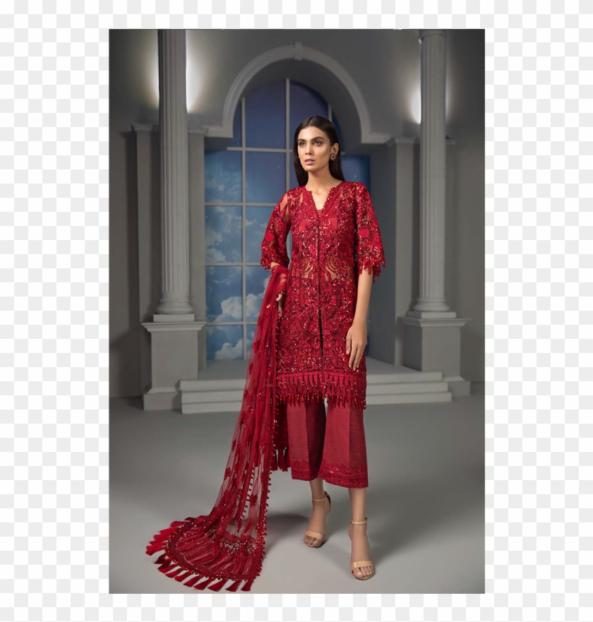 Sold Out Maryam Hussain Gulaab - Crimson Premium Collection Clipart #5828466