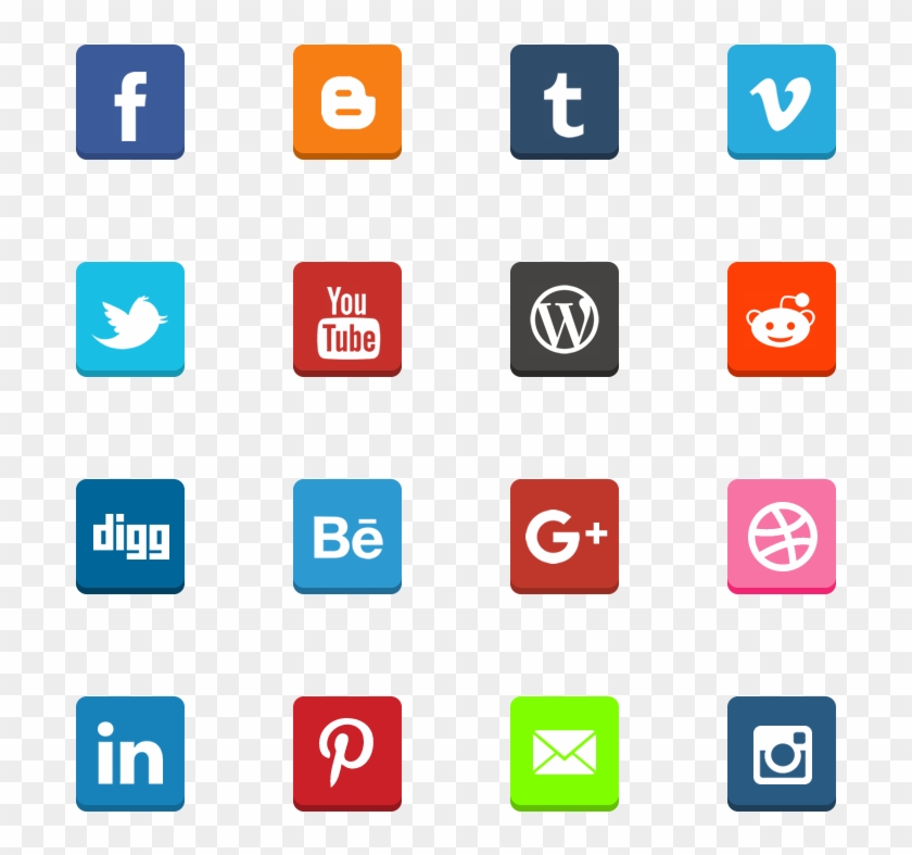 Free Flat 3d Social Buttons - Lmd Tools Components Delphi Clipart #5828468