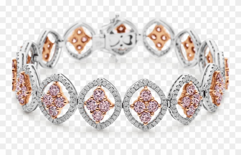 Photo Of Argyle Pink And White Diamond Bracelet - Bracelet Clipart #5829058