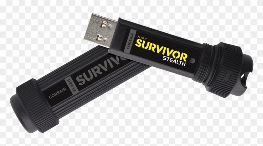 Corsair Flash Survivor Stealth Rugged And Waterproof - Corsair Flash Survivor Stealth Clipart #5829241