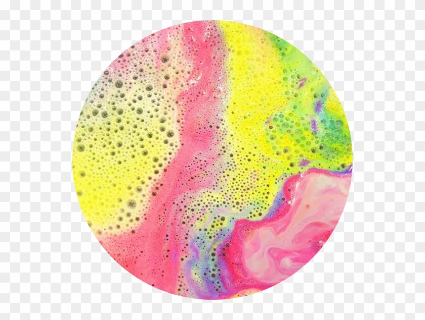 #circle #background #aesthetic #bathbomb #pink #yellow - Lush Bath Bomb Fizzing Clipart #5829319