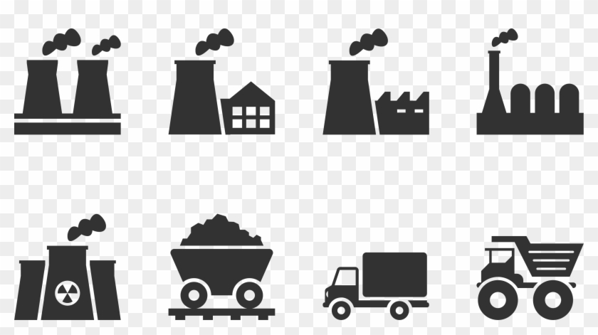 Vector Factory Car Png Transparent Download - Industrie Icon Clipart #5829982