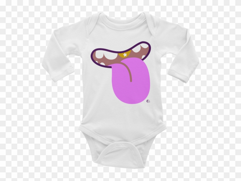 Tongue Owt Infant Long Sleeve Bodysuit - Infant Bodysuit Clipart #5830435